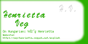 henrietta veg business card